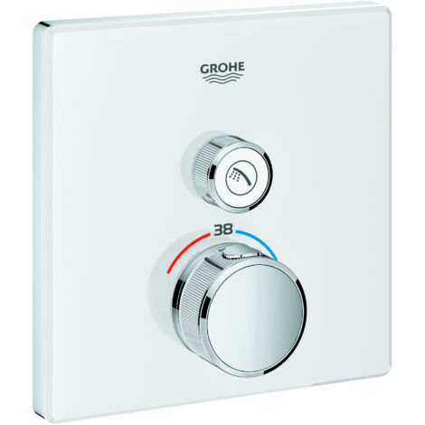 Grohe Grohtherm SmartControl - Mitigeur thermostatique encastré de douche avec 1 sortie, blanc lunaire 29153LS0 (1/4)