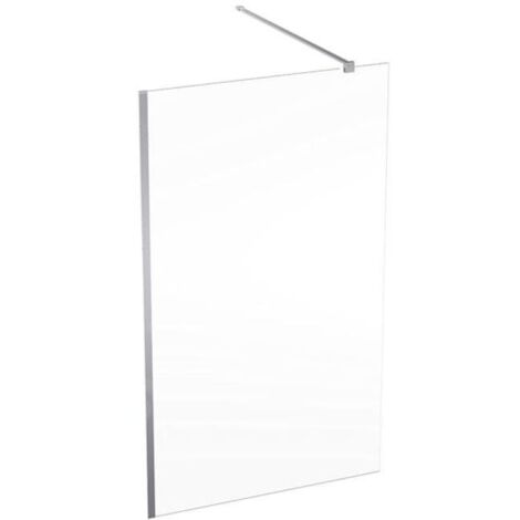 Geberit GEO - Paroi de douche Walk-In, 120x200 cm, argent/verre clair 560.159.00.2 (1/2)