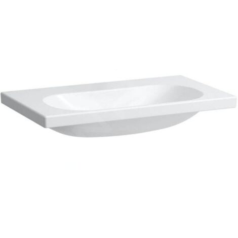 Laufen Lua - Lavabo de meuble 46x80 cm, sans trop-plein, sans trou de robinet, blanc H8100870001421 (1/3)
