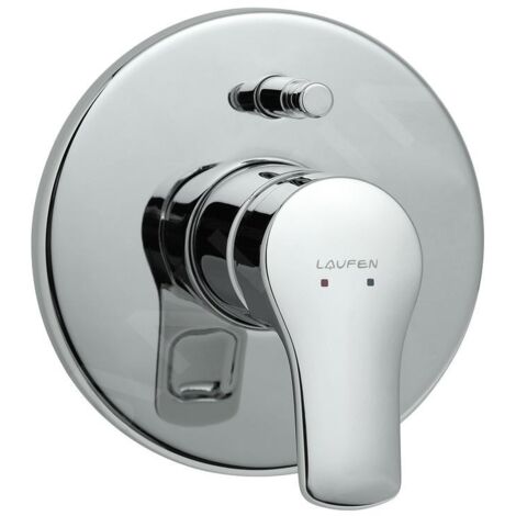 Laufen Citypro - Mitigeur de baignoire pour montage encastré, 2 sorties, valve d'aération, chrome HF500989100000 (1/2)