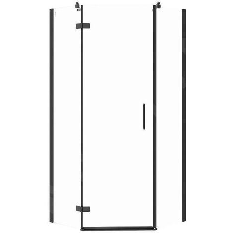 Cersanit Jota - Cabine de douche 90x90 cm, gauche, noir/verre clair S160-016 (1/2)