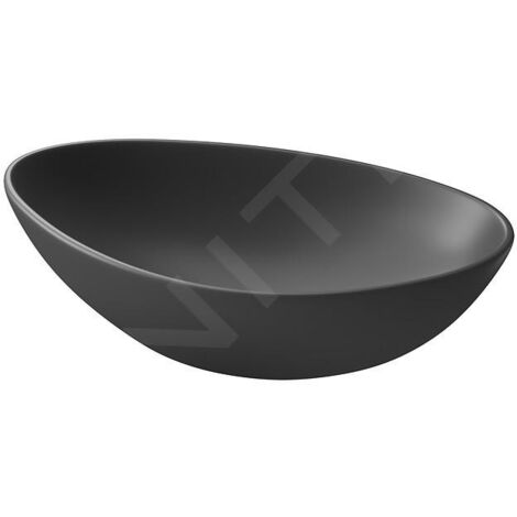 Cersanit Moduo - Vasque à poser, 57x37 cm, sans trop-plein, anthracite K116-106-BOX (1/3)