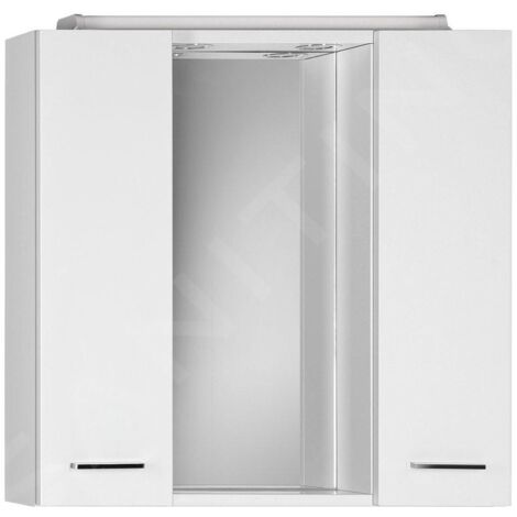 Aqualine Zoja - Armoire de toilette avec éclairage LED 700x600x140 mm, blanc 45025 (1/5)