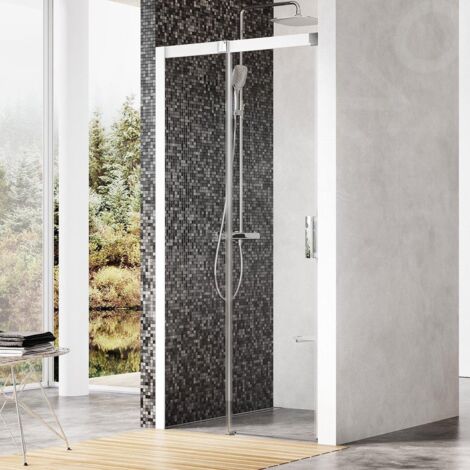Ravak Matrix - Porte de douche en deux parties MSD2-120 L, 1175-1215 mm, blanc/verre clair 0WLG0100Z1 (1/5)
