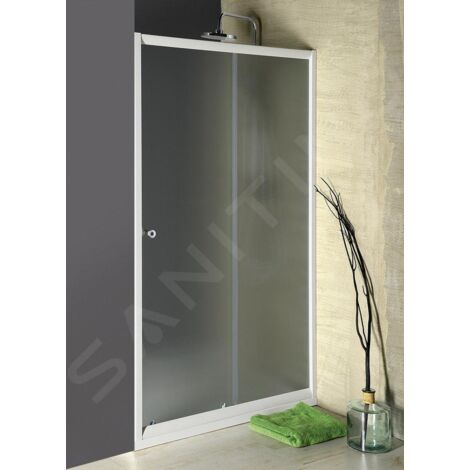Aqualine Cabines de douche - Porte de douche coulissante 1200 mm, verre dépoli BTS120 (1/5)
