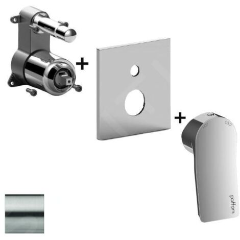 Paffoni Tilt - Mitigeur encastré pour 2 sorties, inox TIBOX015ST/M (1/2)
