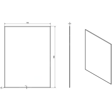 Sapho Accord - Miroir à facette 700x900 mm MF444