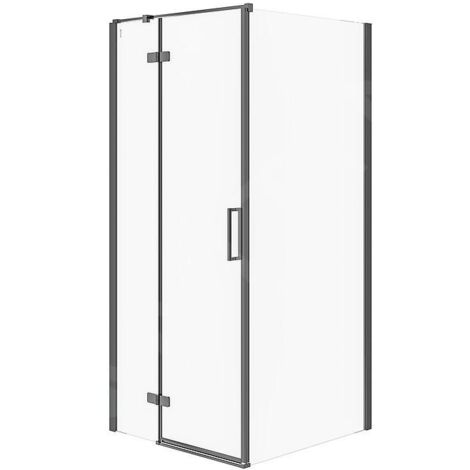Cersanit Jota - Cabine de douche 90x90 cm, gauche, noir/verre clair S160-003 (1/2)