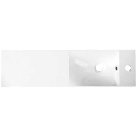 Sapho Agos - Meuble-lavabo 800x220 mm, avec trop-plein, trou pour robinet G/D, blanc AS080