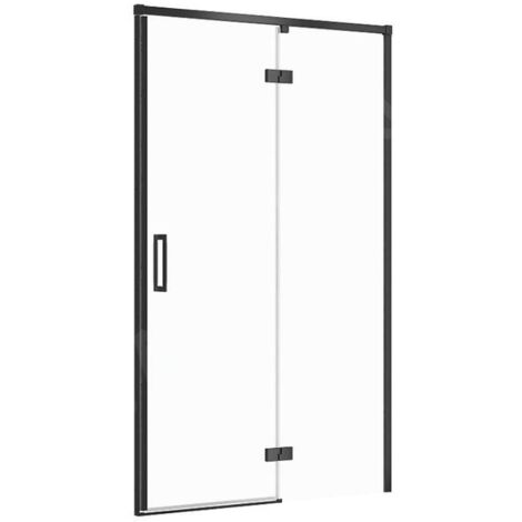 Cersanit Larga - Porte de douche 120x195 cm, droite, noir/verre clair S932-126 (1/2)