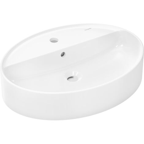 Hansgrohe Xuniva D - Lavabo à poser, 60x45 cm, avec trop-plein, trou pour robinet, SmartClean, blanc 61078450 (1/5)