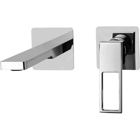 Paffoni Effe - Mitigeur de lavabo encastré avec corps d’encastrement, installation 2 trous, chrome EF106CR70 (1/2)