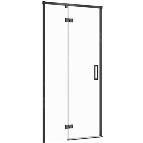 Cersanit Larga - Porte de douche 100x195 cm, gauche, noir/verre clair S932-129 (1/4)