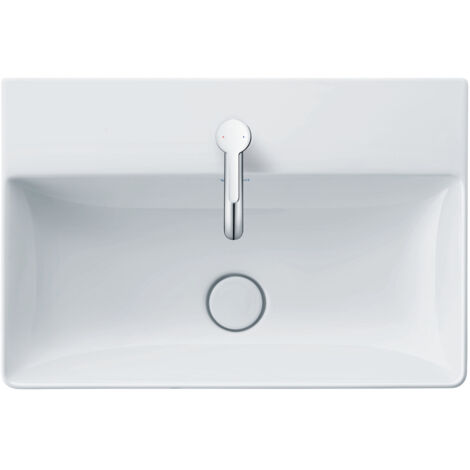 Duravit DuraSquare - Meuble-lavabo Compact 600x400 mm, avec un trou pour robinet, DuraCeram, blanc alpin 2356600071 (1/5)