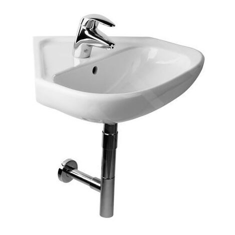 Jika Deep - Lavabo d’angle, 550x560 mm, avec trop-plein, avec trou pour robinetterie, blanc H8166140001041 (1/2)