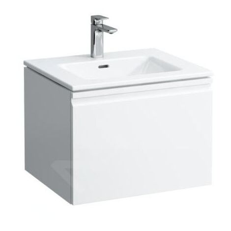 Laufen Pro S - Meuble avec lavabo, 600x500x460 mm, 1 tiroirs, blanc brillant H8609624751041 (1/4)