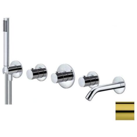 Paffoni Modular Box - Mitigeur thermostatique encastré, pour 2 sorties, doré MDE001HG (1/3)