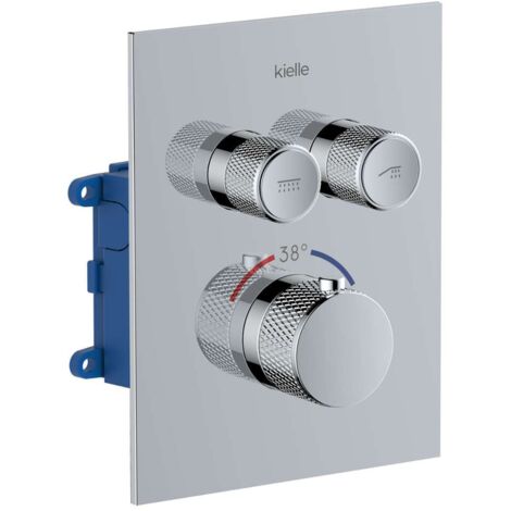kielle Arkas I - Mitigeur thermostatique encastré, avec corps d´encastrement, pour 2 sorties, chrome 10611200