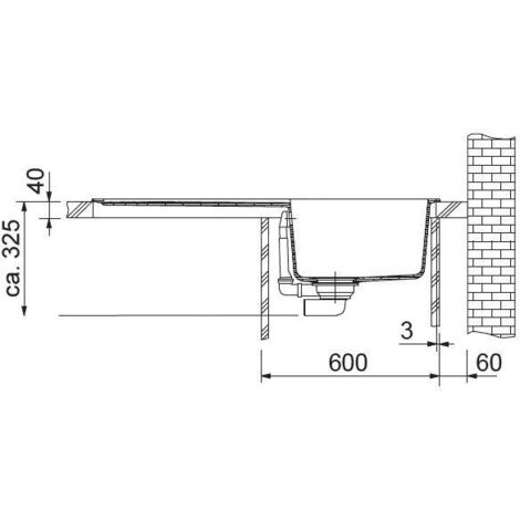 Franke Basis - Évier en fragranit BFG 611, 97x50 cm, noir mat 114.0661.511