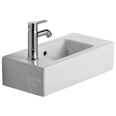 Duravit Vero - Lave-mains 500x250 mm, un trou pour robinetterie à gauche, blanc alpin 0703500009 (1/4)
