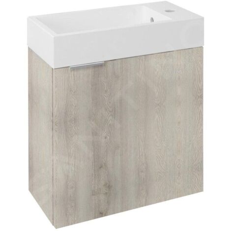 Sapho Latus - Meuble lavabo 495x500x250 mm, chêne Mocca LT410-1212 (1/2)