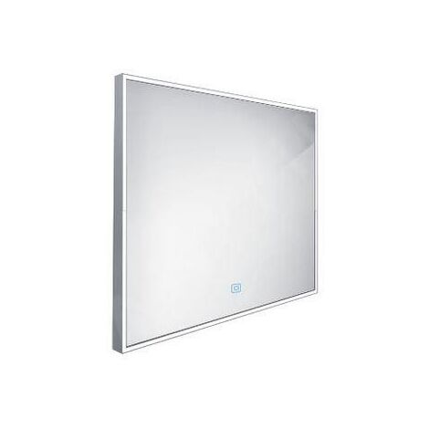 Nimco Miroirs - Miroir avec cadre éclairage LED, 800x700 mm, aluminium ZP 13003V (1/5)