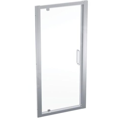 Geberit GEO - Porte de douche, 90x190 cm, argent/verre clair 560.125.00.2 (1/2)