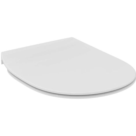 Ideal Standard – Abattant WC ultra fin Duroplast blanc alpin – Charnières en acier inoxydable amovibles – Compatible cuvette Connect 60/48 cm – E772301