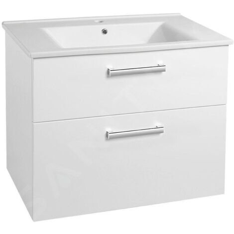 Aqualine Vega - Meuble lavabo 820x676x436 mm, blanc VG083 (1/5)