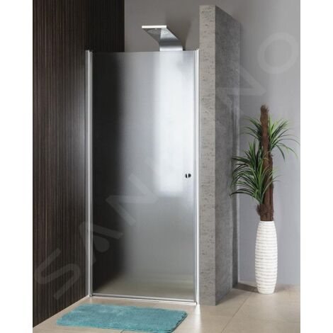 Aqualine Cabines de douche - Porte de douche Pilot, 700 mm, aluminium brillant/verre Brick PT070 (1/5)