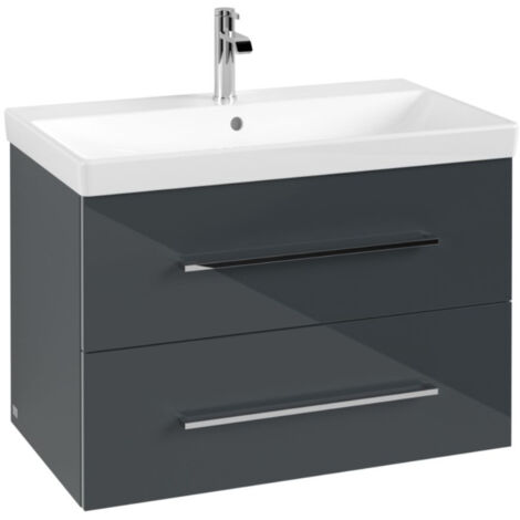 Villeroy & Boch Avento - Meuble-vasque, 780x514x452 mm, 2 tiroirs, Crystal Grey A89100B1 (1/5)