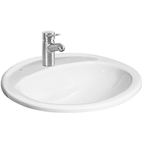 Jika Ibon - Lavabo encastré, 560x475mm, avec trop-plein, trou pour robinetterie, blanc H8130110001041 (1/3)