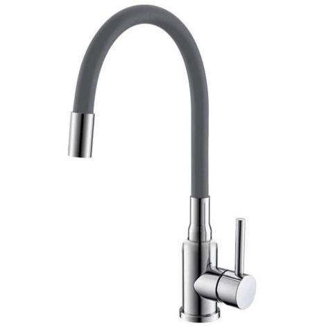 Alveus Mintas - Mitigeur d’évier avec bras flexible, chrome/gris 1144426 (1/2)