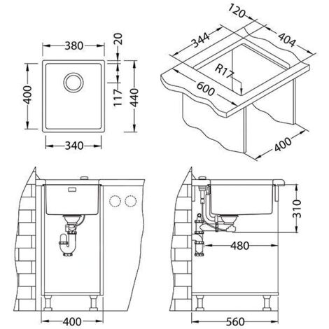 Alveus Kombino - Évier 380x440 mm, inox 1100234