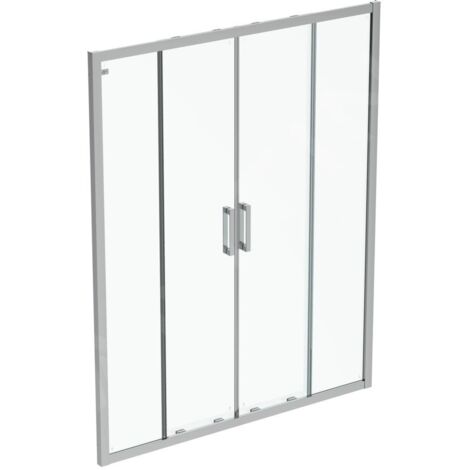 Ideal Standard Connect 2 - Porte de douche coulissante, 4 pièces, 1.500 mm, silver bright/verre clair K9281EO (1/3)