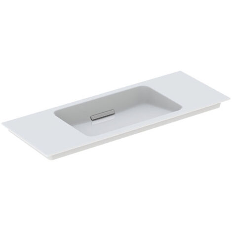 Geberit ONE - Meuble-lavabo 1050x400x130 mm, trop-plein caché, sans trou pour robinetterie, sortie horizontale, KeraTect, blanc (1/5)
