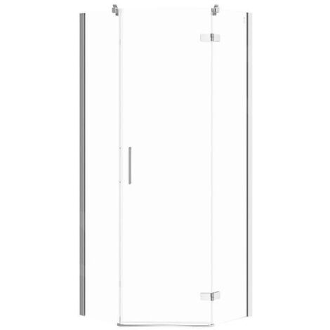 Cersanit Jota - Cabine de douche 80x80 cm, droite, chrome/verre clair S160-009 (1/2)