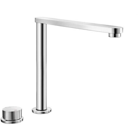 Blanco Eloscope F II - Robinetterie d’évier escamotable pour montage sous fenêtre, installation 2 trous, chrome 516672