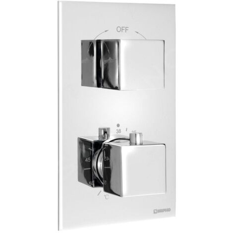 Sapho Latus - Mitigeur thermostatique de douche encastré, 2 sorties, chrome 1102-62 (1/3)