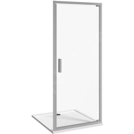Jika Nion - Porte de douche pivotante G/D à un battant, 1000 mm, Jika perla Glass, argent/verre transparent H2542N30026681 (1/2)