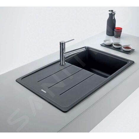 Franke Basis - Évier en fragranit BFG 611-86, 86x50 cm, noir mat 114.0661.512