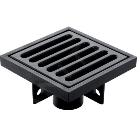 Geberit – Siphon de sol PE avec grille 150x150 mm – Débit d’évacuation 1,2 l/s – Grille carrossable jusqu’à 1 tonne – Pour intérieur et extérieur (1/4)
