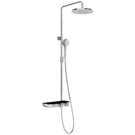 Ravak Termo - Set de douche avec thermostat, diamètre 25 cm, 3 jet, chrome/noir X070162 (1/5)