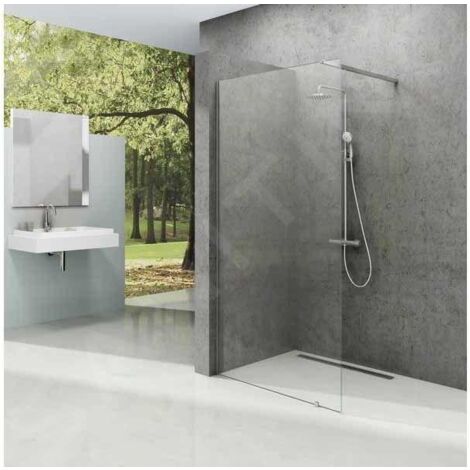 Ravak Walk-In - Paroi de douche Walk-in Wall 90, 900x2000 mm, noir/verre transparent GW9W70300Z1 (1/5)