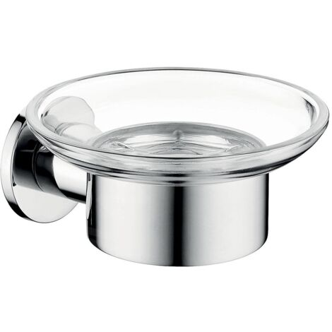 Novaservis Ferro Smile - Distributeur de savon avec support, verre/acier inoxydable poli ASM02 (1/2)