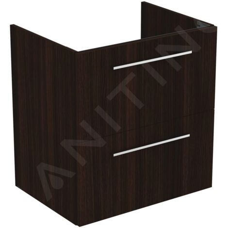 Ideal Standard i.Life A - Meuble sous lavabo, 600x440x630 mm, 2 tiroirs, chêne à café T5255NW (1/5)