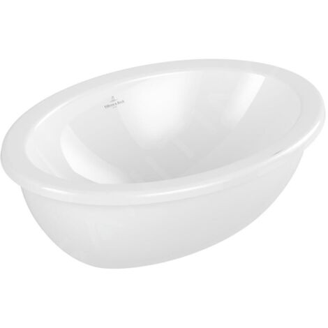 Villeroy & Boch Loop&Friends - Lavabo à encastrer, 560x380 mm, avec trop-plein, CeramicPlus, blanc alpin 4A5500R1