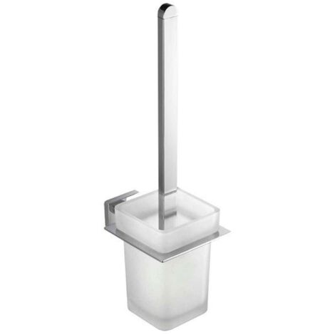 Aqualine Apollo - Brosse de toilette avec support mural, verre lait 1416-08 (1/3)