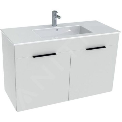 Jika Cube - Meuble avec lavabo, 980x422x622 mm, blanc H4536511763001 (1/3)