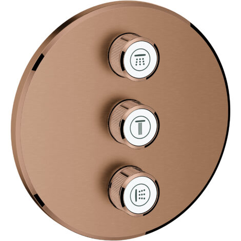 Grohe Grohtherm SmartControl - Mitigeur encastré avec 3 sorties, Warm Sunset brossé 29122DL0